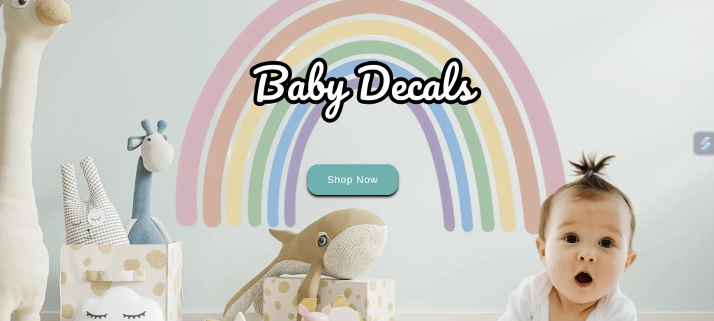 eco wall stickers for babies -fourpuppies.com